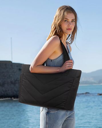 Сумка для ноутбука LOVEVOOK 15.6 дюймів, жіноча: шопер, велика робоча сумка, сумка-шоппер, для навчання, офісу, школи, чорна