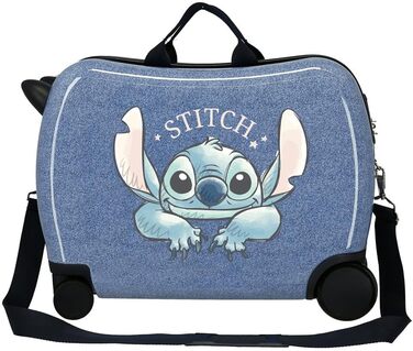 Дитяча валіза Disney Stitch Dance it Out синя 50 x 38 x 20 см жорстка комбінована застібка з ABS 34 л 1,8 кг 2 колеса багаж ручний, синій, Talla nica, дитяча валіза