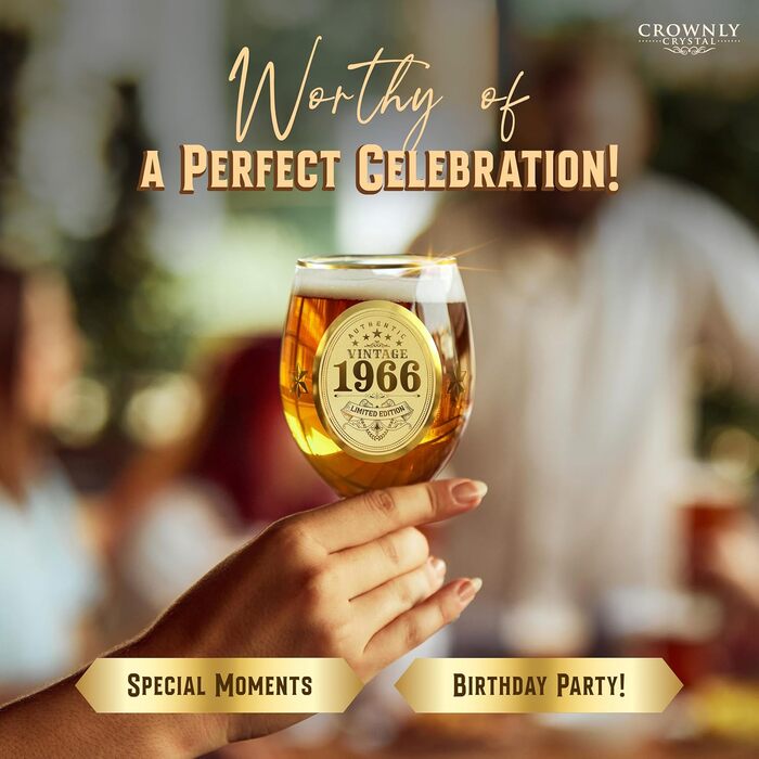 Пивний келих з гравіюванням 60 років, персоналізований подарунок для чоловіка, тата. Декор, листівка на 60-річчя