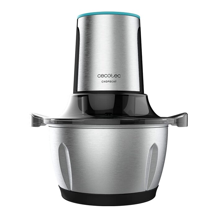 Подрібнювач Cecotec ChopBeat 2000S 500W зі скляною чашею 500г, 4 леза з нержавіючої сталі, 2 швидкості