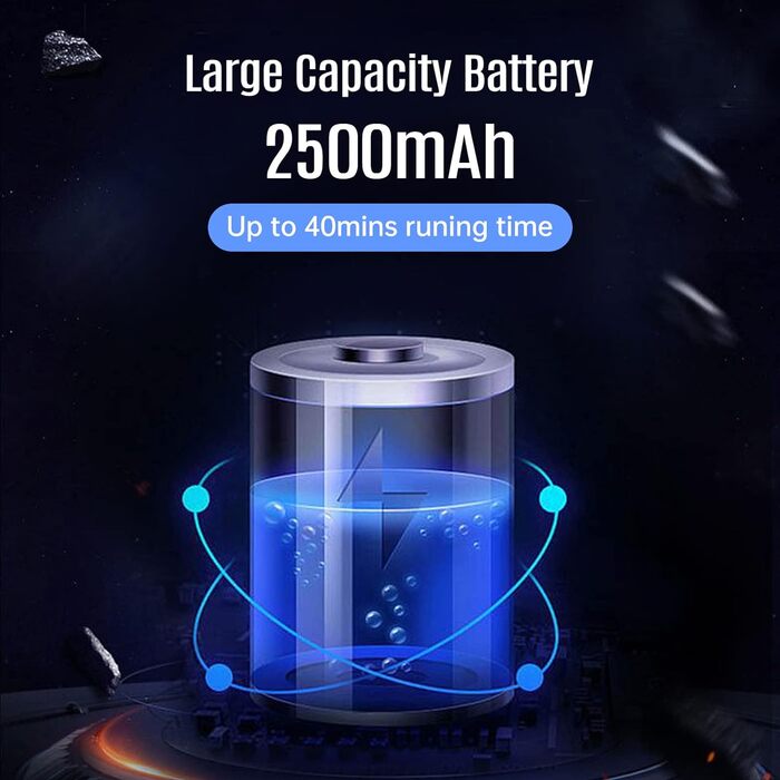 Акумуляторний пилосос Kavolet 25 KPa, 40 хв роботи, 2-в-1 для дому та авто, з насадкою для щілин та щіткою