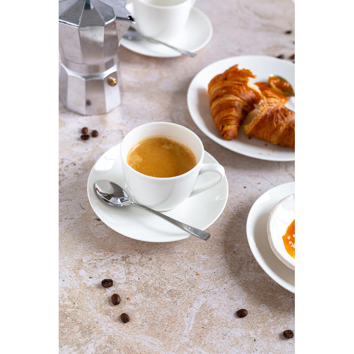 MÄSER Belmira - класичний кавовий сервіс на 6 осіб (18 предметів), порцеляна, білий