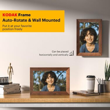 Цифровий фоторамка Kodak 10.1 дюйми з Wi-Fi, HD IPS-сенсорний екран, 32 ГБ пам'яті, автоматичне обертання фото, віддалене перегляд фото/відео через додаток