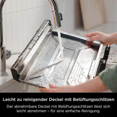 Ninja Sizzle Pro XL: гриль та плоча для дому з антипригарним покриттям, збірний, з піддоном для жиру та рецептами, срібно-чорний, GX101EU XL