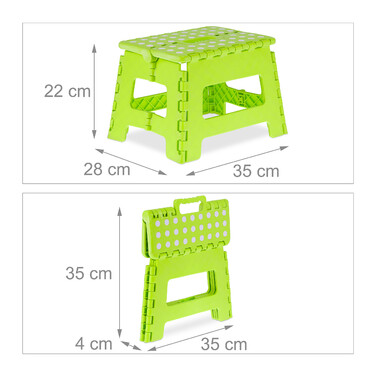 Табурет складний Relaxdays М зелений