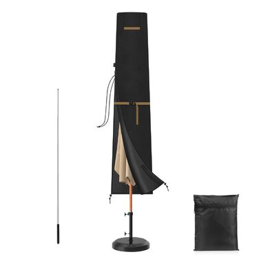 Захисний чохол для подвійного парасоля VANSHEIM Ø 400 см, водонепроникний, захист від УФ, для парасоля/ампельного парасоля, 460x270 см