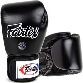 Боксерські рукавички Fairtex, BGV-1 AIR, чорні, боксерські рукавички для боксу ММА Муай тай Тайбоксинг (12 унцій)