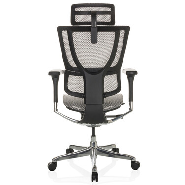 Ергономічне крісло для офісу/керівника ERGOHUMAN SLIM GEN2 з сітчастою спинкою, світло-сірого кольору, hjh OFFICE
