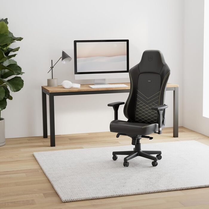 Noblechairs HERO: ігровий крісло, офісне крісло, крісло для роботи - PU-шкіра, чорний/золотий
