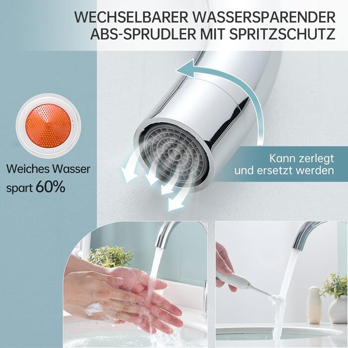 Змішувач для ванної кімнати Fransiton Bad Hoch, водозберігаючий, хром