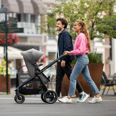 Дитяча коляска 3 в 1 Maxi-Cosi Zelia S Trio Grey з автокріслом CabrioFix S i-Size, 0-4 роки, до 22 кг, компактна, складна, з аксесуарами та пеленальною сумкою