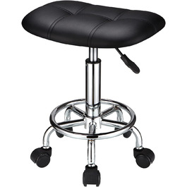 Обертовий стілець hmtot квадратний з роликами регульований по висоті обертовий стілець чорний