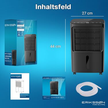 Електричний осушувач повітря з LED-дисплеєм, таймером та захистом від дітей | Осушує 16л вологи на добу | Для приміщень до 70м² | Енергоефективний осушувач з датчиком вологості | Білий/Чорний