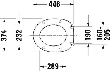 Сидіння унітазу Duravit, Кришка унітазу Кришка унітазу з термореактивного пластику, з петлями з нержавіючої сталі, білого кольору (без автоматичного опускання)