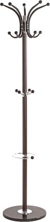 Вішалка для одягу HAKU Möbel, коричнева, хром, мармур, метал, сучасний стиль, 171x39 см