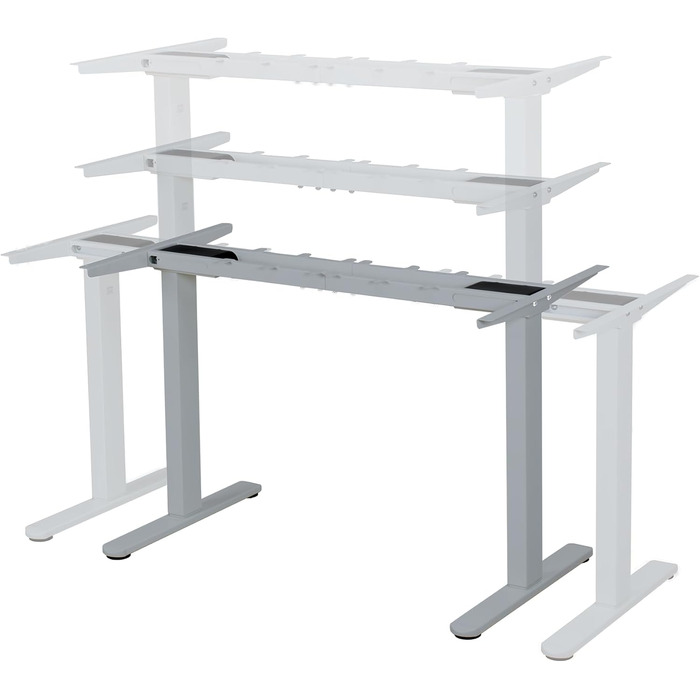 Електричний регульований стіл Albatros Lift S5: металеве підстав'яння, 2м, 120кг | Чорний