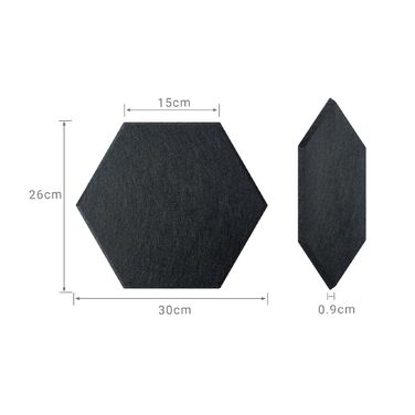 Набір шестикутних акустичних панелей Relaxdays, самоклеючі