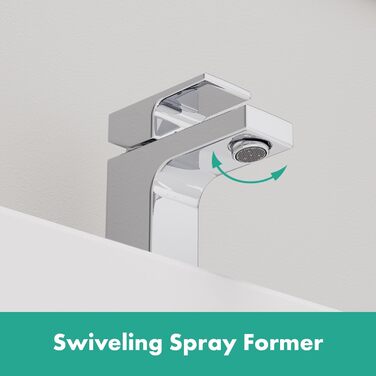 Змішувач для ванної кімнати Hansgrohe Vernis Shape, без зливу, з ізольованою водопровідною трубою, висота виливу 95 мм, водозберігаючий (EcoSmart), хром, 71569000