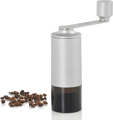 Кавомолка ручна AdHoc MC13 Moro з керамічним жорном CeraCutXL та DirectDrive | Для еспресо, фільтра та френч-прес (Світло-сіра)