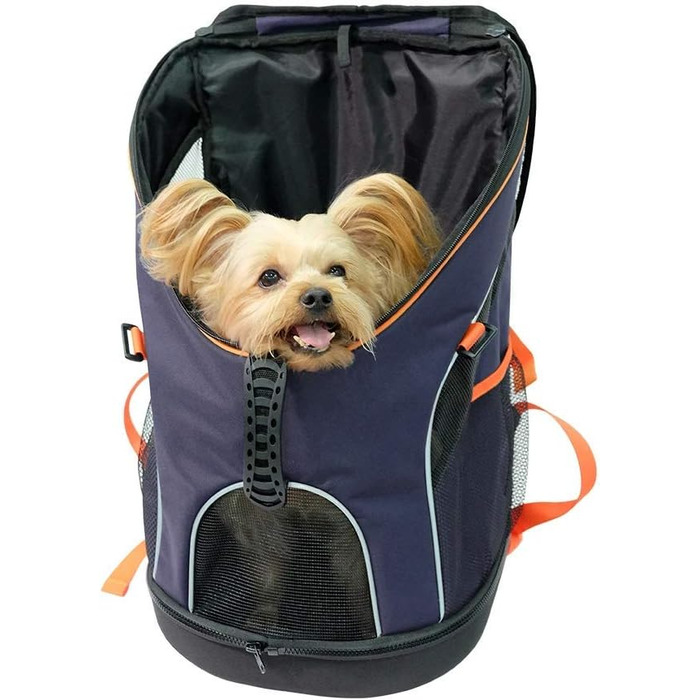 Рюкзак для собак для маленьких собак до 8 кг сумка-переноска для собак коробка для транспортування собак дорожня сумка для домашніх тварин колір темно-синій сумка для собак