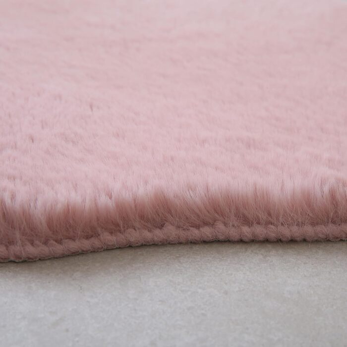 Дитячий килимок Dino Design Маленький килимок зі штучного хутра - волохатий пухнастий килимок для дитячої дівчинки та хлопчика Надзвичайно м'який килимок, який можна прати - Килимок для дитячої кімнати (80x100 см, рожевий)