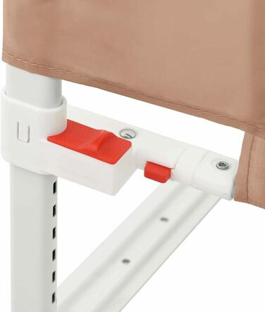 Бортик для ліжка дитячого vidaXL 200x25 см, бежевий (Taupe), тканинний захист від випадання для малюків та немовлят