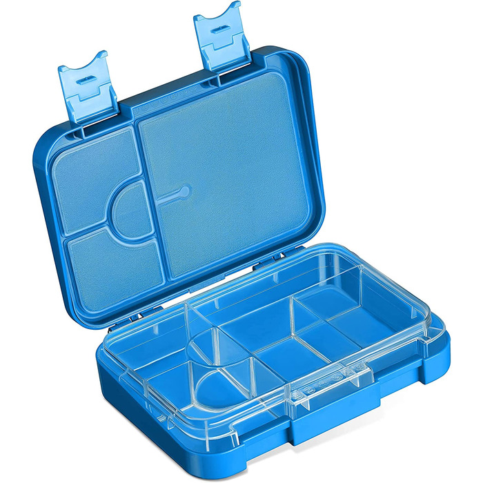 Коробка для Бенто для дітей-ланч-бокс з 4 2 відділеннями - надзвичайно міцний - коробка для сніданку - Хлібниця ідеально підходить для дитячого садка і школи. (синій-екскаватор)