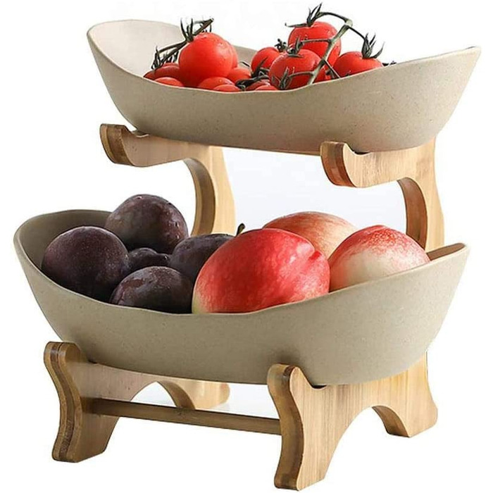 Поверхова керамічна ваза для фруктів PetKids з підставкою для фруктів, хліба, закусок, білого, фруктова тарілка, кошик для фруктів, кошик для овочів, полки для цукерок, 2-