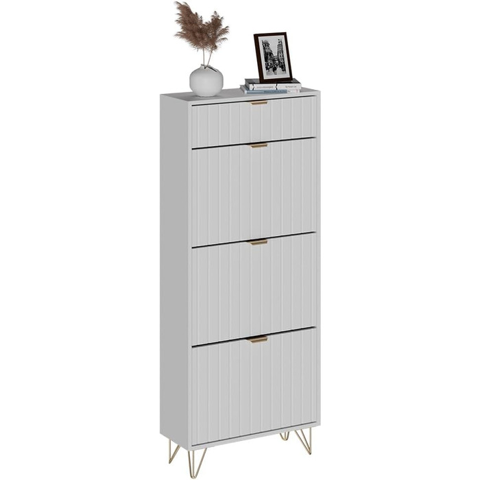 Шафа для взуття Vicco Helge, 60 x 145 см, 3 відділення, білий