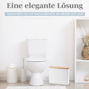 Організатор для ванної кімнати світло-сірий - Бамбуковий туалетний папір для зберігання - Антибактеріальна декоративна коробка - 45x15x34.5 см світло-сірий 12 рулонів