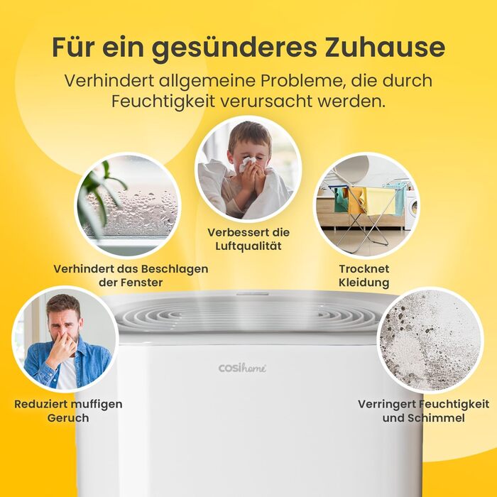 Електричний осушувач повітря Cosi Home 12L - для дому, від вологи та плісняви