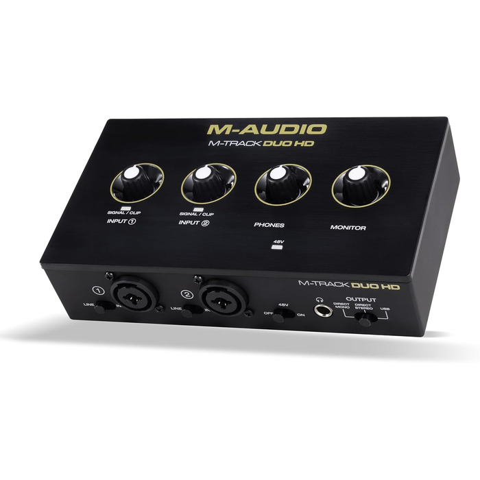 M-Audio M-Track Duo - USB аудіоінтерфейс для запису, стрімінгу та подкастингу (2 XLR/Line входи, 192kHz, USB-C)