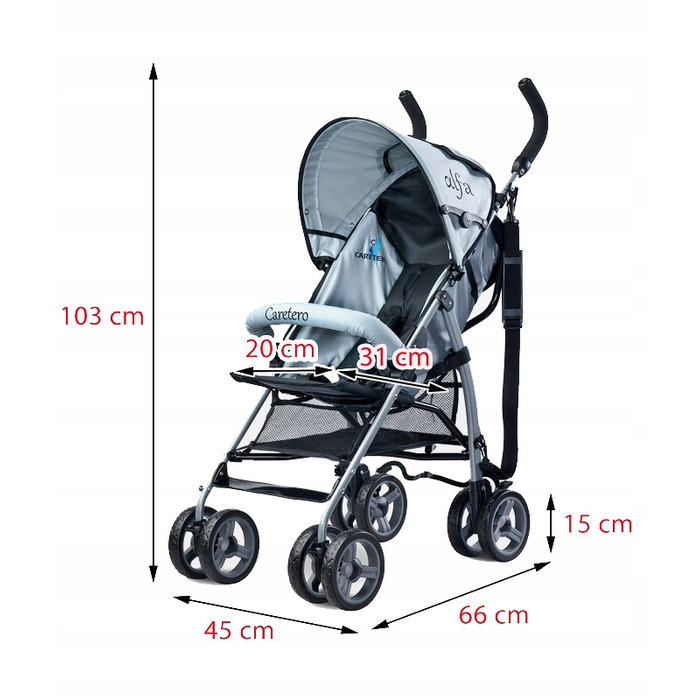 Дитячий прогулянковий візок-парасолька Caretero Alfa