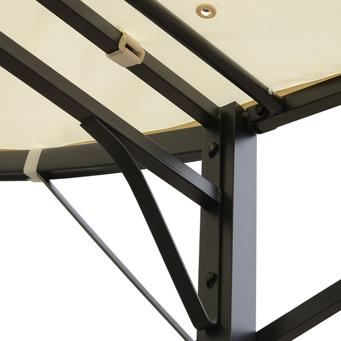 Павільйон з розкладним дахом, стійкий до погодних умов, 3 x 2,5 м, кремово-білий