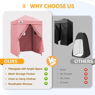 Розкладана переодягальня EAGLE PEAK Flex Ultra Compact - 1.2 x 1.2 м, біла, для басейну, фотосесій та кемпінгу