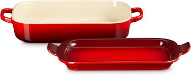Форма для запікання Le Creuset прямокутна зі скляною кришкою, 3 л, вишнево-червоний колір