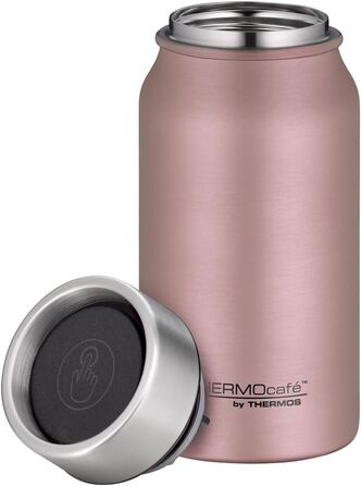 Термокружка THERMOcafé by THERMOS TC 0,35л, нержавіюча сталь, з ізоляцією, для кави на виніс, не протікає, 350000 мл, BPA-free, Rose Gold Mat