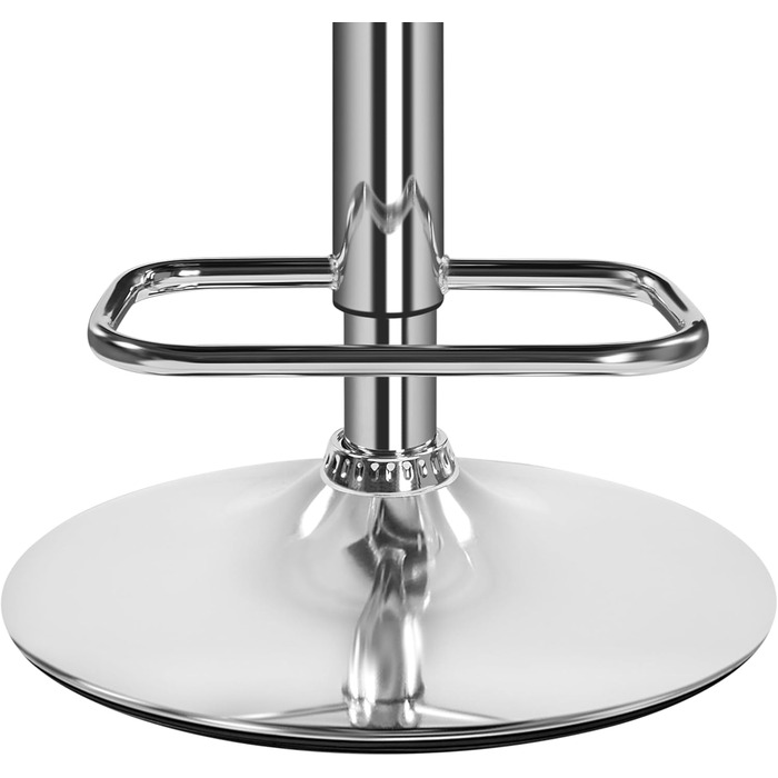 Барні стільці Yaheetech (набір 6 шт.) регульовані по висоті, обертаються на 360°, з підніжкою, PU-шкіра, чорний/ретро-коричневий