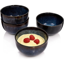 Столовий сервіз з керамограніта Токіо, набір посуду з 12 предметів на 4 персони, унікальний дизайн (набір десертних мисок з 4 предметів)