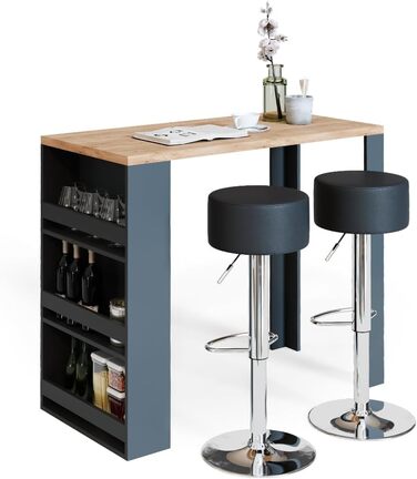 Набір барний стіл і табурети Vicco Bartisch-Set, 117 x 57 см, дуб