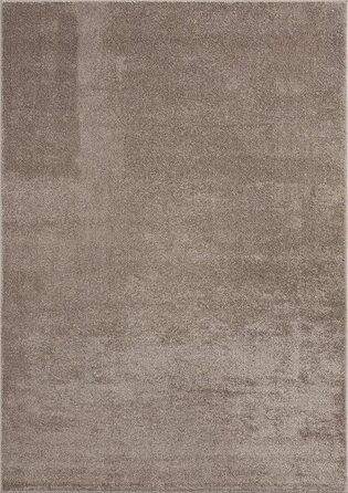 Елегантний дизайнерський килим для вітальні, м'який і не вимагає особливого догляду килим з коротким ворсом для вітальні (120 см круглий, сіро-коричневий)