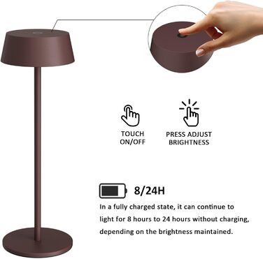 LED-лампа на акумуляторі K-Bright (2 шт.) - тепле світло 3000K, диммер, для дому та саду