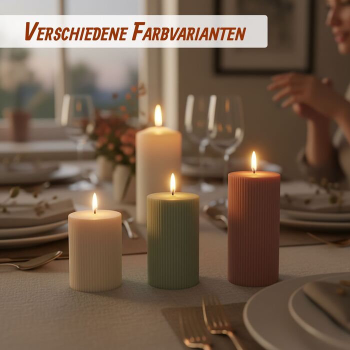 Набір з 4 LED-свічок Relaxdays, 18 см