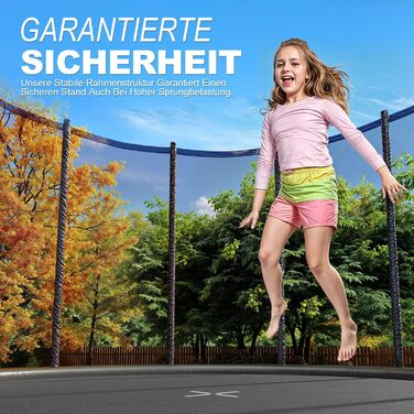 Батут JUMMICO вуличний Ø 228 см з драбиною та кишенею для речей, чорний - безпечний батут для дітей з сертифікацією GS