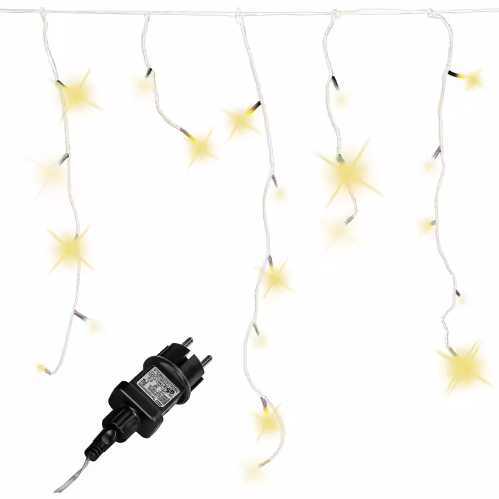 Гірлянда VOLTRONIC Eisregen для дому та вулиці, 600 LED, тепле біле світло, вибір розміру та кольору, захист IP44