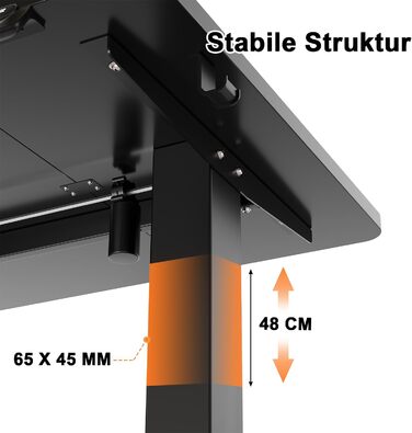 Регульований стіл JUMMICO Standing Desk: електричний, з пам'яттю, білий (160 x 70 см)