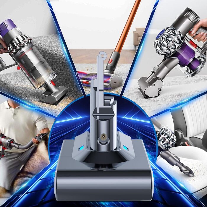 Акумулятор V10 6000 мАг для пилососа серії Dyson V10, змінна батарея з фільтромщіткою