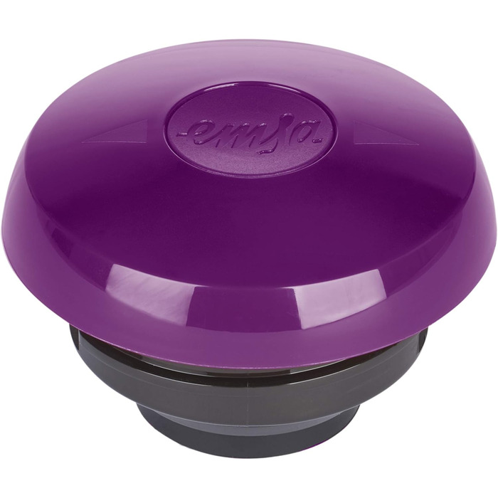 Термос Emsa Samba 1,5 л з Quick Press, 12 год гаряче, 24 год холодне, прозорий баклажанний