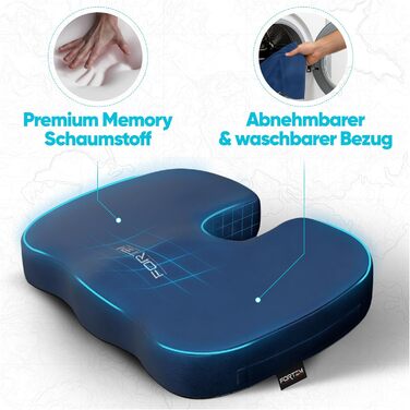 FORTEM Подушка для сидіння, м'яке крісло, подушка для офісного крісла, подушка для комп'ютерного крісла з піною з пам'яті, неслизька подушка для сидіння для ігор, автомобільна подушка для сидіння, комп'ютерна подушка, знімна та пральна оббивка, великий ро