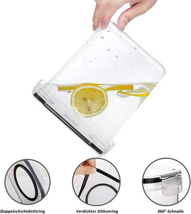 Контейнери для зберігання Caliyo з кришкою, герметичні, набір 4 шт. для продуктів харчування